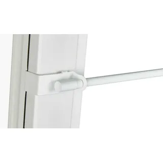 Gardinenbox Klemmstange Scheibenstange »Denver« KlemmFix Metall Ausziehbar 45-75 cm Weiß 8/10mm Montage ohne Schrauben und Bohren Scheibengardine, 20190931