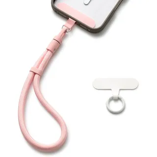 MORSUNBELA Handykette, Handschlaufe Handy, Handyanhänger Handyband Handy kette Kurz Handgelenk für Kameras, Schlüssel, Verstellbare Handykette Universal, Band für Handyhülle - Hellrosa