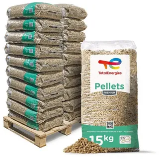 TotalEnergies Holzpellets Premium ENplus A1 Holzpellets Weichholz, 300 kg, (Palette, 20-St) 300 kg