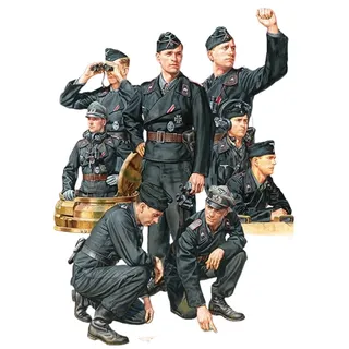 TAMIYA Figuren-Set Dt. Pz. Besatzung Schwarz 1:35