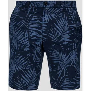 S.Oliver - Bermuda mit All-over-Print aus Baumwoll-Stretch, Herren, blau, 32