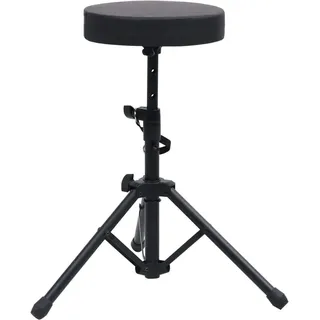 vidaXL Drumhocker Höhenverstellbar Drummersitz Schlagzeugsitz Schlagzeughocker Throne Drumsitz Schlagzeug Hocker Sitz Schwarz Rund
