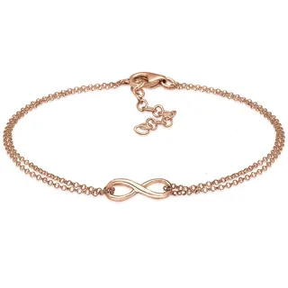 Elli Infinity Armband 925 Sterling Silber Rosévergoldet 18 cm