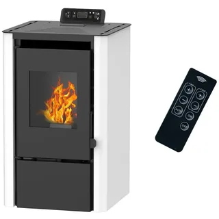 SANNOVER Luft- Pelletofen Anita 7,6 kW weiß