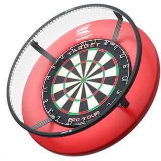 Target Darts Corona Vision Dartboard Lighting System, Schwarzer Rahmen | Weißes LED Dart Board Surround Ringlicht mit magnetischen Füßen | Schatten eliminierendes Dartboard Licht | Professionelle Dart