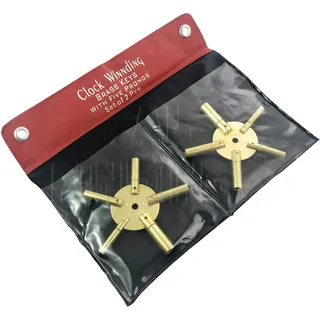 Set von 2 Uhr Aufziehen Schlüssel – alle Größen Messing Spider Star Paar Tasche für