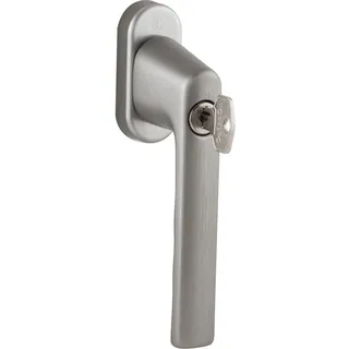 HOPPE Fenstergriff abschließbar VarioFit - VK 7x32-42mm - abschließbarer Fenstergriff mit Schlüssel, Aluminium Edelstahl Effekt matt gebürstet