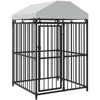 vidaXL Outdoor-Hundezwinger mit Überdachung 120x120x150 cm