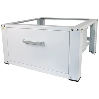 kestek Untergestell für Waschmaschine mit Schublade, Weiß, 63 x 54 cm