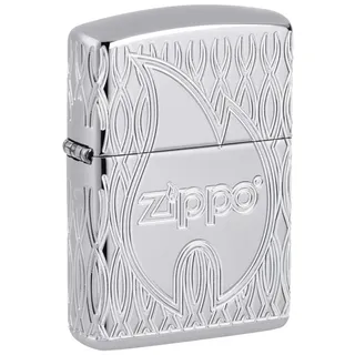 ZIPPO Armor Case poliert Stylish Pattern 60006150 8 seitig tiefengraviert, mit Epoxy Inlay Feuerzeug Benzin