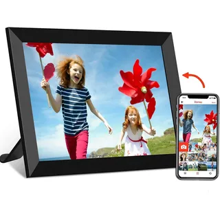 HDeye 10.1 Zoll WiFi Digitaler Fotorahmen, 1280x800 IPS Touchscreen, 32GB Speicher, Auto-Rotate, Wandmontage, einfache Einrichtung Fotos & Videos sofort über die Frameo App