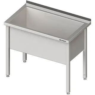 Stalgast Topfspüle mit einem Becken, 1200x700x850 mm, 400 mm Beckenhöhe, mit Aufkantung, verschweißt