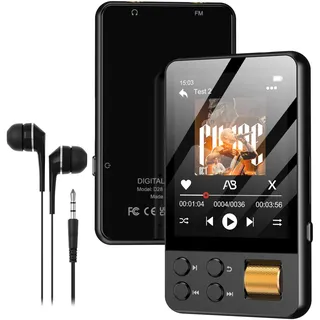 128GB MP3 Player Bluetooth 5.4, Tragbarer HiFi Musikplayer mit Kopfhörer | MP3 Player Kinder mit 2,4 Zoll Touchscreen, für HiFi Klang, FM Radio, Sprachrekorder, TXT eBook