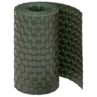 Jardinion Sichtschutzstreifen 250 x 19 cm Grün Polyrattan
