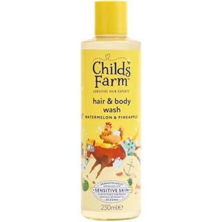 Childs Farm Kinder Haar- & Duschgel, Wassermelone & Ananas | Tränenfrei, sanft reinigend | Geeignet für trockene, empfindliche Haut, 250ml