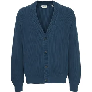 !Solid Strickjacke SOLID "Strickjacke SDNALLI CA", Herren, Gr. XL, blau (big dipper), Obermaterial: 100% Baumwolle CO., Strickjacken Strickjacke