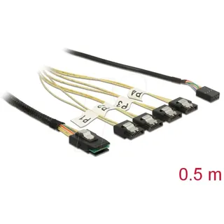 DeLock - Internes SAS-Kabel - SAS 6Gbit/s - Seitenband, Mini SAS SFF-8087