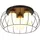 Deckenleuchte 1 schwarz/Glas/Holz/Metall D 50 cm
