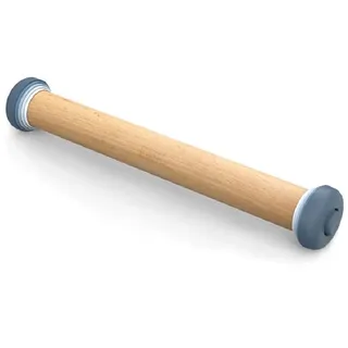 Joseph Joseph PrecisionPin - Nudelholz mit einstellbarer Teigdicke, Back und Teigroller, Buchenholz, Pastellblau, Sky