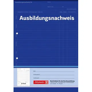 Brunnen Formularbuch Ausbildungsnachweis A4 blanko Blau