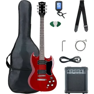 McGrey Rockit Double Cut-Komplettset Cherry Red