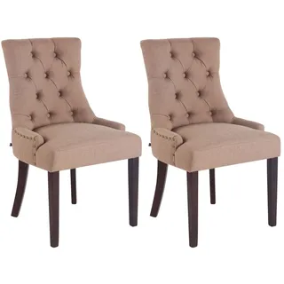 CLP Esszimmerstuhl Aberdeen Stoff antik/taupe 2er Set