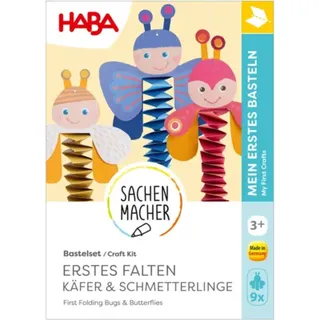 HABA 2012671 Sachenmacher – Erstes Falten Käfer & Schmetterlinge Bastelset