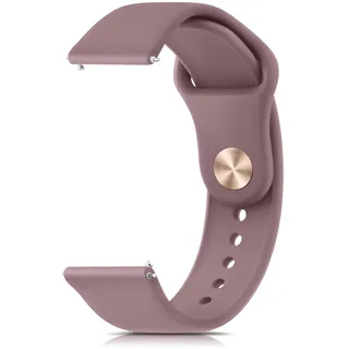 Amzpas 20mm 22mm Armband, Silikonarmband, Schnellverschluss Uhrenarmband, Weiches Silikon Sport Ersatzarmband für Damen Herren, Rauch Violett 20mm