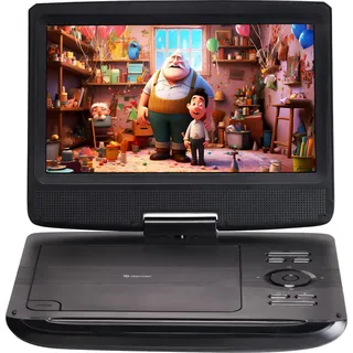 Denver MT-1097 Tragbarer DVD-Player 25.4cm 10 Zoll EEK: C (A - G) Akkubetrieb, inkl. 12V Kfz-Anschlusskabel Schwarz
