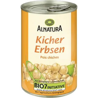 Alnatura Kichererbsen, 1 x 400 g, Abtropfgewicht 1 x 240 g