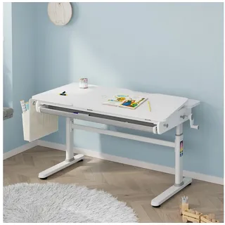 [en.casa] Kinderschreibtisch Kuosa Grau / Weiß