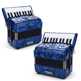 Professionelles Akkordeon, 22 Tasten und 8 Bässe, Ziehharmonika-Akkordeon, Knopfakkordeon, Standard-Design, Internationale Standardgröße, Anfänger-Akkordeon, Musikinstrument,