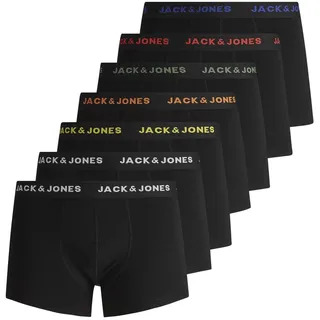 JACK & JONES Basic Boxershorts 7 Einheiten Black / Detail Black / Black M