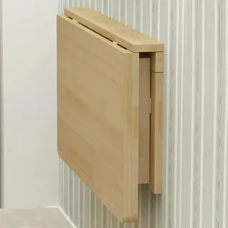 Massivholz Klapptisch,Platzsparender Wandklapptisch,Kiefernholz-Tisch,Klappkonsole,Wand Klapptisch,Esstisch,Holztisch (100x50cm/39x20in)