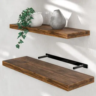 CASARIA Hängeregal 70 cm x 23 cm x 3,8 cm Dunkle Eiche