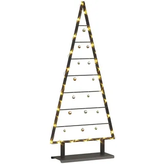 vidaXL Metall Weihnachtsbaum Schwarz 125,5 cm