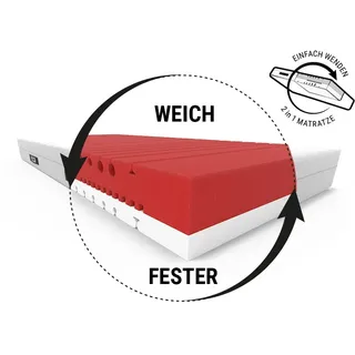 bett1.de BODYGUARD® Matratze Weich, Härtegrad weich/fester, 90x200