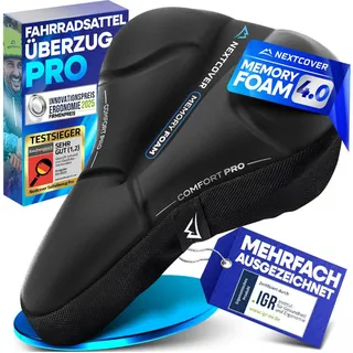 Nextcover Sattelbezug Nextcover® Fahrradsattel Überzug CoverPro mit [Memory Foam 4.0] Trekking