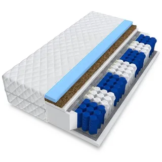 Fdm Matratze titan 9 Zonen 180x200 Premium Hybrid foam Taschenfederkern kokos H2 H3