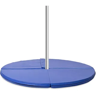 SereneLife Pole Dance Fitnessmatte, Turnmatte für Zuhause, Dance, Gym, Yoga & Studio, Tanzmatte Klappbar & Rutschfest ⌀ 120/150 cm, 5/12 cm Stärke, Stangentanz Schutzmatte mit Klettverschluss