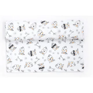 Ti TIN | Baby Musselin, 125x125 cm | Musselin Tuch mit Dinos-Motiv, leichte und weiche Baumwollfaser, Mulltuch vielseitig einsetzbar, als Decke, Halstuch/Dreieckstuch, Spucktuch etc, Farbe: grau