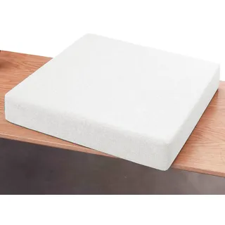 moismk Sitzkissen Sitzerhöhung Stuhl Bodenkissen Stuhlkissen 40x40 45x45 50x50 35x35 mit Memory Foam Sitzpolster für Indoor & Outdoor Gartenstuhl Balkon Terrasse(Weiß,38x40cmx3cm Thick)