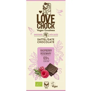 Lovechock Tafel Dattel Himbeere Rosmarin bio