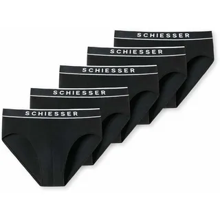 SCHIESSER Slip 5er Pack Schwarz / Weiß XL