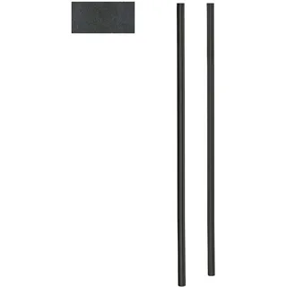 Heibi Metall - Heibi Briefkastenständer 170 Cm Aus Stahl Graphitgrau Zum Einbetonieren