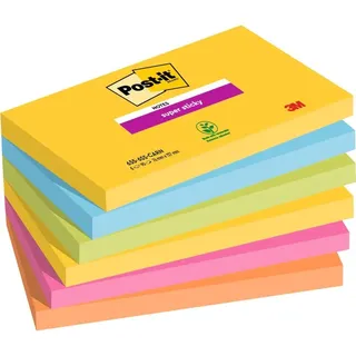 Post-it Post-it® Super Sticky Notes Carnival Haftnotizen extrastark 6556SR farbsortiert, 6 Blöcke