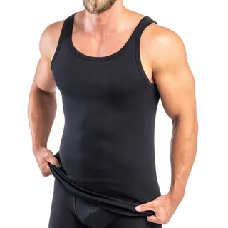 HERMKO Unterhemd Achselhemd Tank Top, Bio-Baumwolle, Achselhemd, classic, Sport, Übergröße Shirt schwarz D 6 = EU L