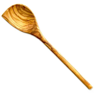 Olivenholz erleben Kochlöffel mit Ecke aus Olivenholz 30 cm)