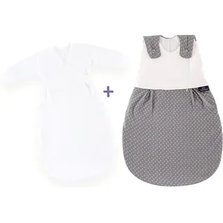 Träumeland LIEBMICH 3 teilig Set Pünktchen grau, Größe 68/74