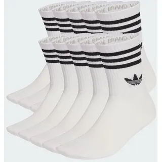 adidas 3-Streifen Crew Socken 10er Pack Weiß 40-42